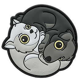 Produktbild zu JTG 3D Rubber Patch Black Dog-White Cat Yin und Yang fullcol ...