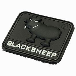Kleinbild 1 JTG 3D Rubber Patch mit Klettfl�che Black Sheep mit Leuchteffekt schwarz