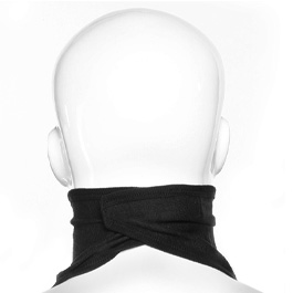 Gesichtstuch mit Klettverschluss Halloween Totenkopf schwarz aus elastischer Baumwolle Bild 3