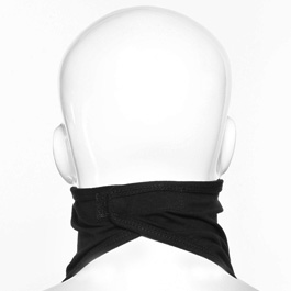 Gesichtstuch mit Klettverschluss Totenkopf schwarz aus elastischer Baumwolle Bild 3