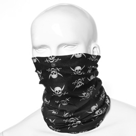 Barbaric Multifunktionstuch Wrap Skull schwarz/wei