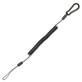 Sicherungsspirale mit Karabiner schwarz 17 - 110 cm