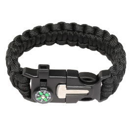 Barbaric Survival Armband mit 5 Funktionen schwarz