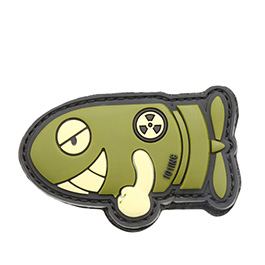 JTG 3D Rubber Patch mit Klettflche Funny Torpedo grn