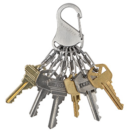Nite Ize Schlüsselanhänger KeyRack silber mit 6 S-Biner Bild 2