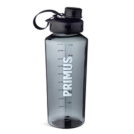 Primus Trinkflasche Trailbottle Tritan 1 Liter Multifunktionsverschluss transparent schwarz BPA-frei
