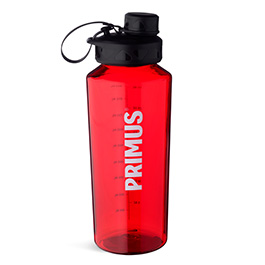 Primus Trinkflasche Trailbottle Tritan 1 Liter Multifunktionsverschluss transparent rot BPA-frei