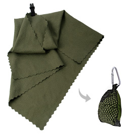 Basic Nature Mini Handtuch 70 x 70 cm inkl. Karabiner-Netzbeutel oliv