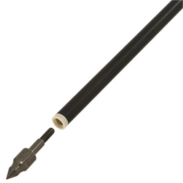 Kleinbild 2 Armbrustpfeil 20 Aluminium mit Feldspitze schwarz Halbmond Nock 1 St�ck
