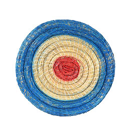 Strohzielscheibe für Bogenschießen 65 cm Durchmesser blau