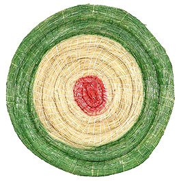 Strohzielscheibe für Bogenschießen 80 cm Durchmesser grün