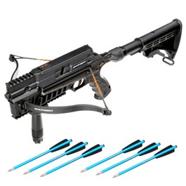 Steambow Repetierarmbrust AR-6 Stinger II Tactical mit Magazin 55 lbs schwarz inkl. 6 Pfeile