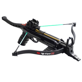 PSE Archery Pistolenarmbrust Viper SS 50 lbs inkl. 3 Pfeile, Frontgriff und Sehnenwachs schwarz
