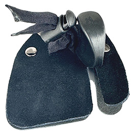 Bogen Fingerschutz Tab Leder schwarz