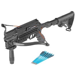 Steambow Repetierarmbrust AR-6 Stinger II Tactical Version 2033 mit Magazin 55 lbs schwarz inkl. 6 Pfeile