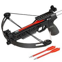 JS-Archery Compound Pistolenarmbrust 50 lbs / 120 fps Set mit 3 Bolzen schwarz