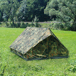 Mil-Tec Zelt Mini Pack Zweimannzelt für 2 Personen flecktarn