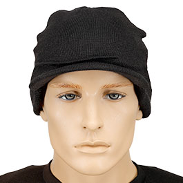 US Watch Cap mit Schirm Wolle schwarz