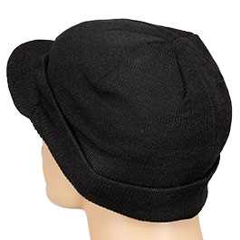 Kleinbild 1 US Watch Cap mit Schirm Wolle schwarz