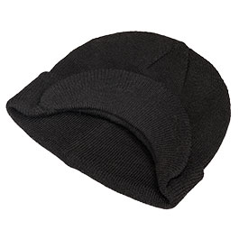Kleinbild 2 US Watch Cap mit Schirm Wolle schwarz