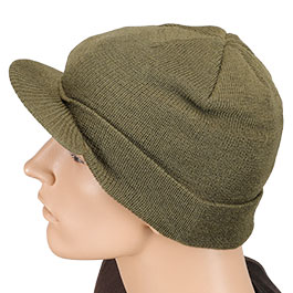 Kleinbild 3 US Watch Cap mit Schirm Wolle oliv