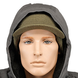 Kleinbild 5 US Watch Cap mit Schirm Wolle oliv