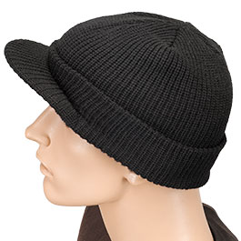 Kleinbild 4 MFH US Schildmtze schwarz grobrippig gestrickt