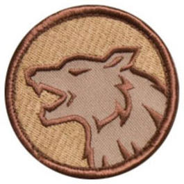 Mil-Spec Monkey Wolf Head Patch Desert