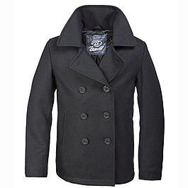Brandit Jacke Pea Coat schwarz