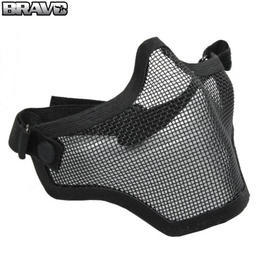 Bravo Tac Gear Strike Gittermaske halb schwarz