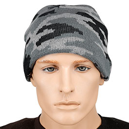 MFH Feinstrickmtze Beanie doppelt gelegt grautarn