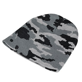 Kleinbild 2 MFH Feinstrickm�tze Beanie doppelt gelegt grautarn