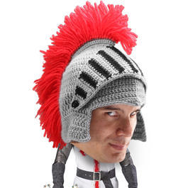 Beard Head Bartmtze Knight Helmet grau