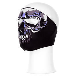 101 INC. Neopren Voll-Gesichtsmaske Skull blau