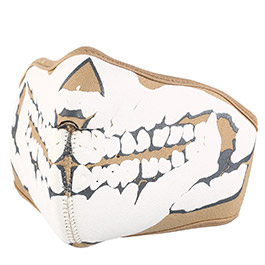 101 INC Neopren Halb-Gesichtsmaske Skull 3D sand Bild 2