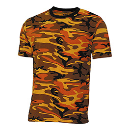 MFH US T-Shirt Streetstyle orange-camo