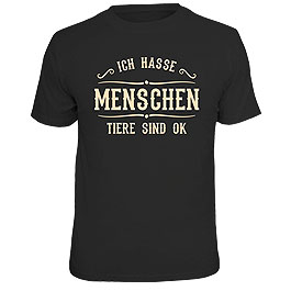 Rahmenlos T-Shirt Ich hasse Menschen