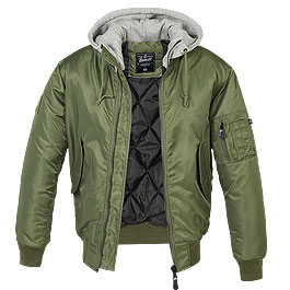 Brandit MA1 Jacke Sweat Hooded oliv