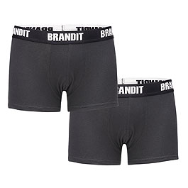 Brandit Boxershorts Logo 2er Pack schwarz