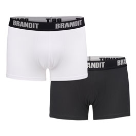 Brandit Boxershorts Logo 2er Pack schwarz/weiß