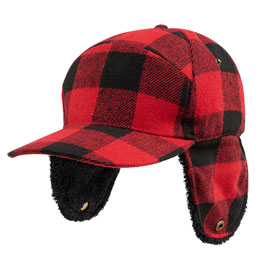 Brandit Jumberjack Wintercap rot schwarz kariert