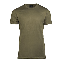 T-Shirt Basic Baumwolle grau-oliv
