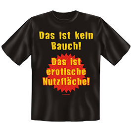 Rahmenlos T-Shirt Das ist kein Bauch schwarz