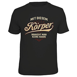 Rahmenlos T-Shirt Keine Haare schwarz