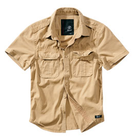 Brandit Hemd Vintage Shirt kurzarm camel