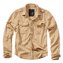 Brandit Hemd Vintage Shirt langarm camel