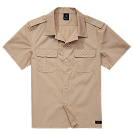 Brandit Hemd US-Style Ripstop kurzarm beige