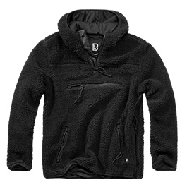 Brandit Kapuzenpullover Teddy Fleece Worker schwarz