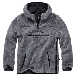 Brandit Kapuzenpullover Teddy Fleece Worker anthrazit