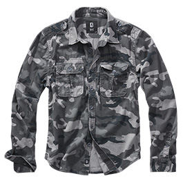 Brandit Hemd Vintage Shirt langarm grey camo